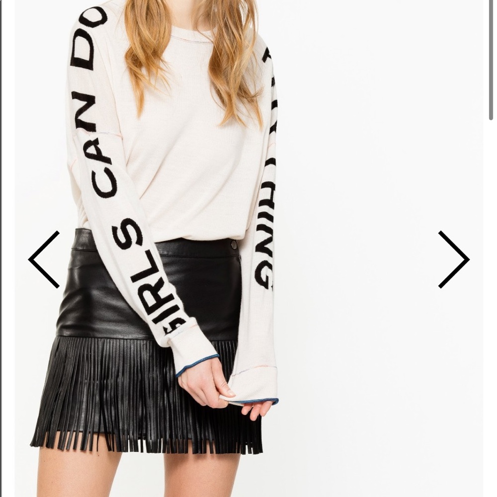 Zadig & Voltaire leather mini skirt